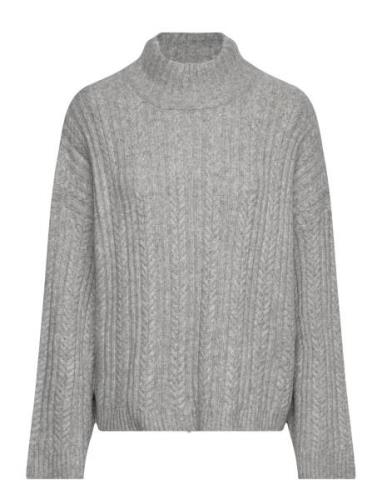 Ihmylle Ls5 Tops Knitwear Turtleneck Grey ICHI