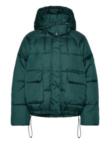 Short Ripstop Puffer Vuorillinen Takki Topattu Takki Green Scotch & So...