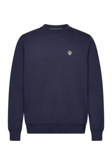 Emilio Navy Crewneck Tops Sweat-shirts & Hoodies Sweat-shirts Navy Pom...