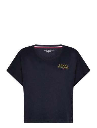 Ss T-Shirt Gold Embroidery Toppi Navy Tommy Hilfiger