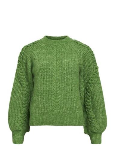 Objruna Knit L/S Re Pullover 134 Tops Knitwear Jumpers Green Object