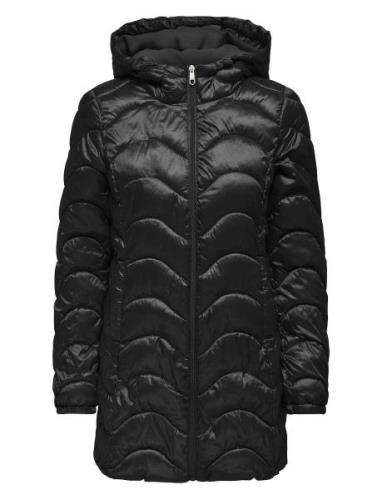 Carvega Wave Quilted Coat Otw Topattu Pitkä Takki Black ONLY Carmakoma