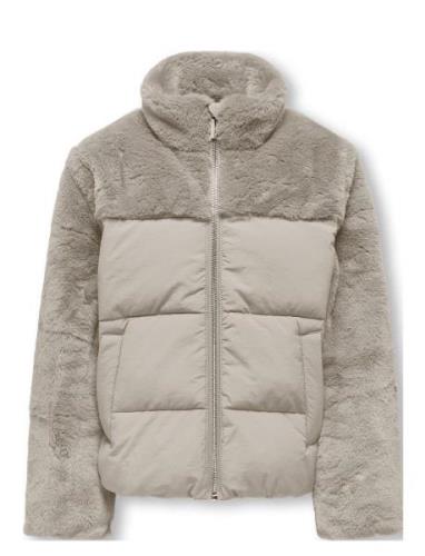 Kogwanja Fur Puffer Mix Coat Otw Toppatakki Grey Kids Only