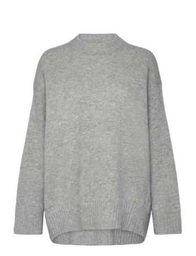 Elena Tops Knitwear Jumpers Grey Reiss