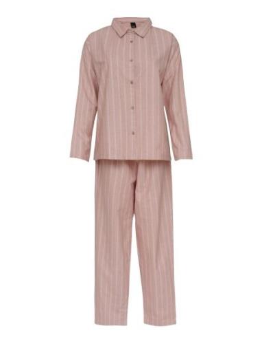 Pilen Yarndyed Flannel Pyjamas Pyjamasetti Pyjama Pink Høie Of Scandin...