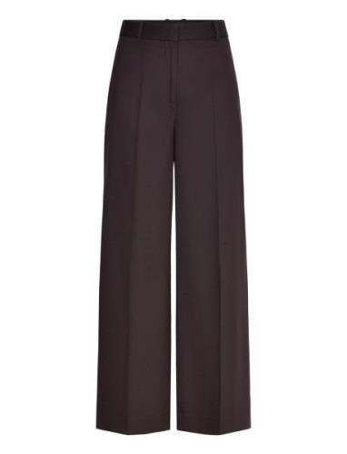 Evelyn Bottoms Trousers Wide Leg Brown Reiss