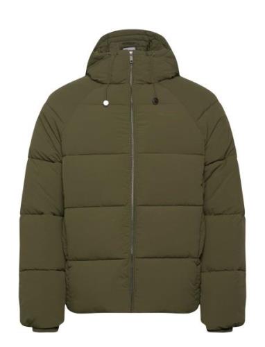 Relaxed Puffer Vuorillinen Takki Topattu Takki Khaki Green Daily Paper