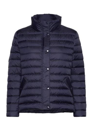 Light Down Jacket Vuorillinen Takki Topattu Takki Navy GANT