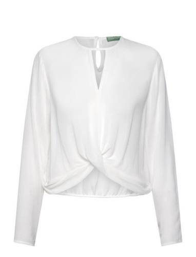 Blouse Tops Blouses Long-sleeved White United Colors Of Benetton