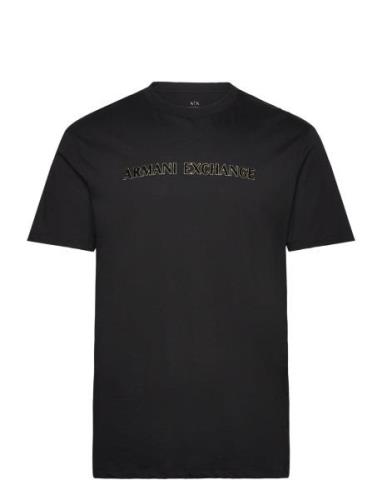 T-Shirt Tops T-shirts Short-sleeved Black Armani Exchange