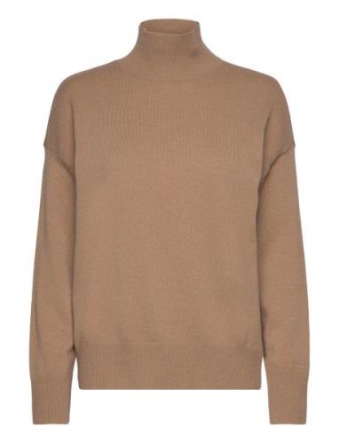 Superfine Lambswool Stand Collar Tops Knitwear Jumpers Brown GANT