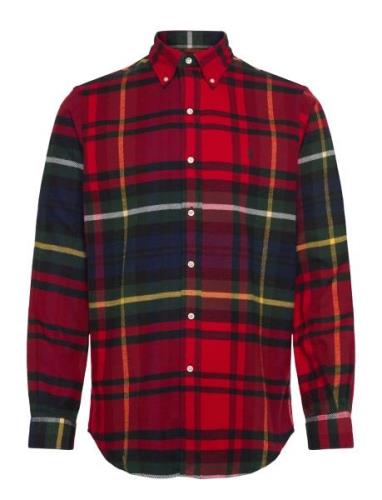 Classic Fit Plaid Flannel Shirt Tops Shirts Casual Red Polo Ralph Laur...