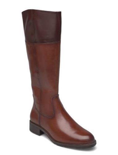 Women Boots Korkeavartiset Saapikkaat Brown Tamaris