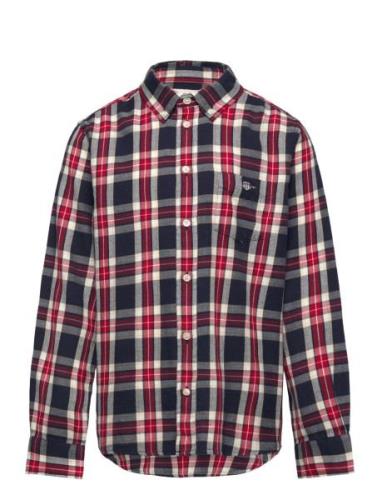 Checked Flannel Bd Shirt Tops Shirts Long-sleeved Shirts Navy GANT