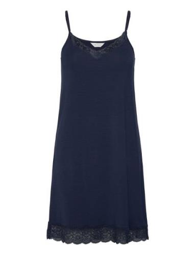 Bamboo Slip With Lace Body Alusmekko Navy Lady Avenue