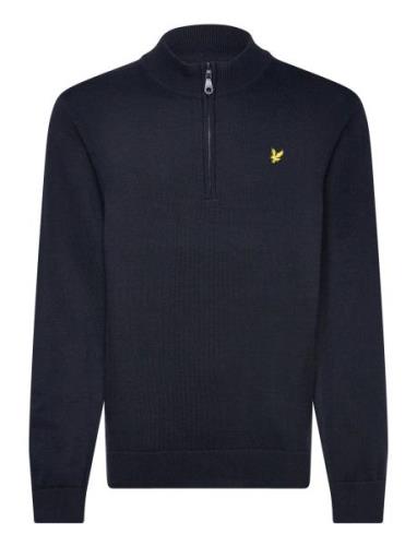 1/4 Zip Jumper Tops Sweat-shirts & Hoodies Sweat-shirts Navy Lyle & Sc...