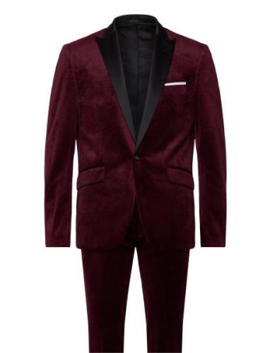 Velvet Tuxedo Suit Puku Burgundy Lindbergh