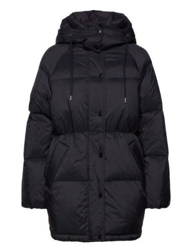 Mid Length Down Jacket Vuorillinen Takki Topattu Takki Black GANT