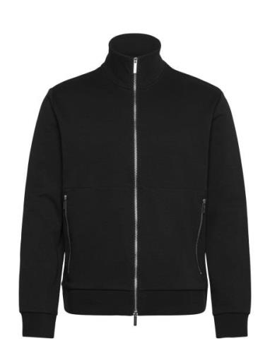 Dressy Full Zip Mock Tops Sweat-shirts & Hoodies Sweat-shirts Black Mi...