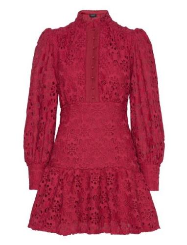 Remy Lace Dress Lyhyt Mekko Red Bardot