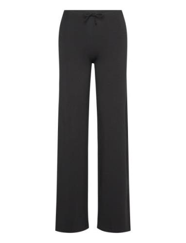 Everyday Straight Leg Pants Pyjamahousut Olohousut Black Organic Basic...