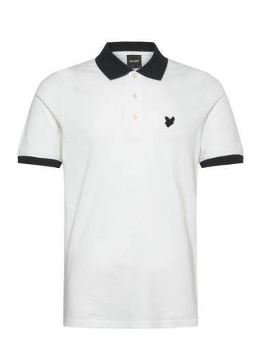 Tonal Ringer Polo Shirt Tops Polos Short-sleeved White Lyle & Scott