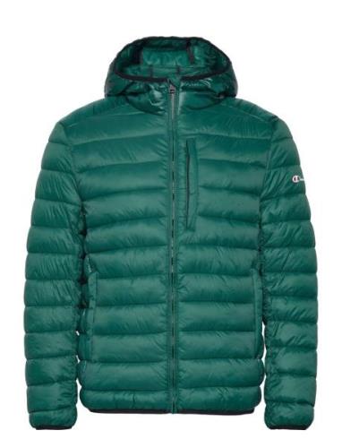 Hooded Jacket Vuorillinen Takki Topattu Takki Green Champion