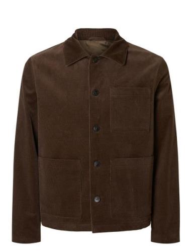 Slhreg-Cole Cord Hybrid Blz Ohut Takki Brown Selected Homme