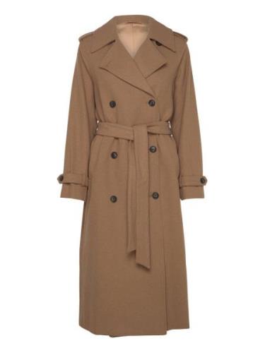 Bs Kaylee Coat Villakangastakki Pitkä Takki Beige Bruun & Stengade