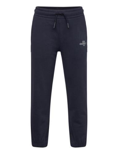 Relaxed Contrast Shield Sweatpants Bottoms Sweatpants Navy GANT