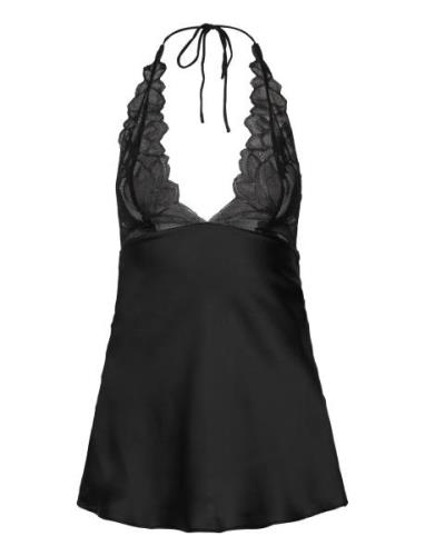 Sd Halter Chiffon Billie Body Alusmekko Black Hunkemöller