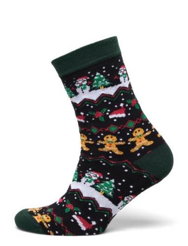 The Chilled Christmas Socks Lingerie Socks Regular Socks Black Christm...