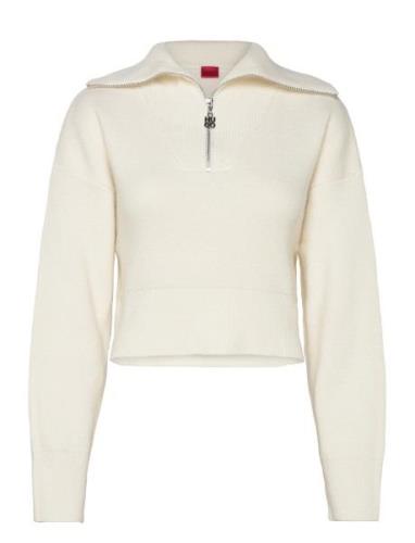 Sheveni Tops Knitwear Jumpers Cream HUGO