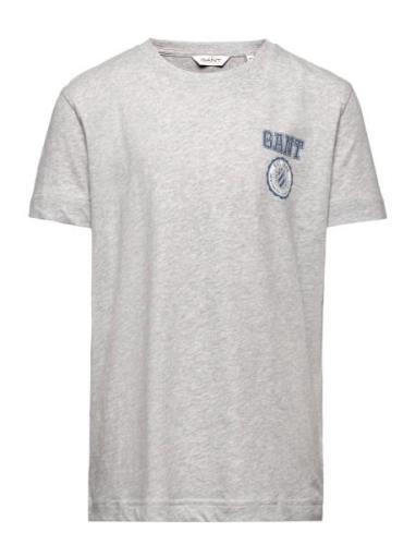 Gant 1949 T-Shirt Tops T-shirts Short-sleeved Grey GANT