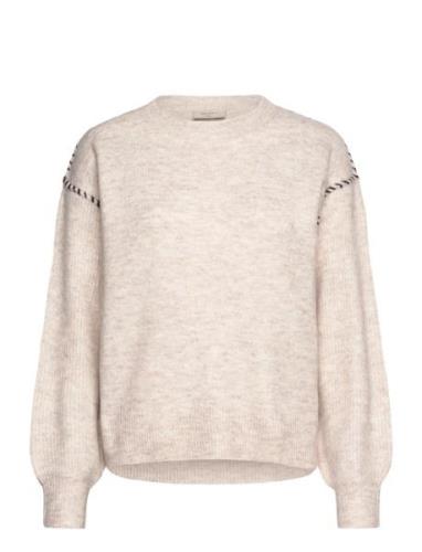 Fqkinlock-Pullover Tops Knitwear Jumpers Cream FREE/QUENT