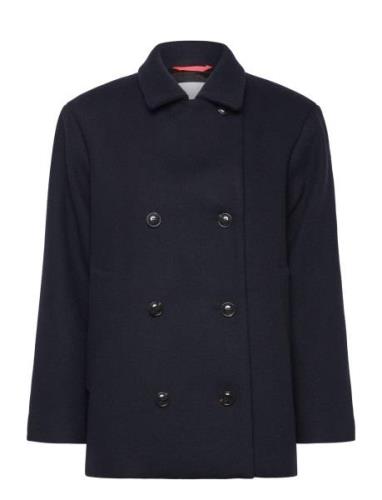 Mabel Jacket Bulky Wool Villakangastakki Navy Naja Lauf