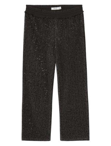 Nkfrunic Sequin Wide Pant Bottoms Trousers Black Name It