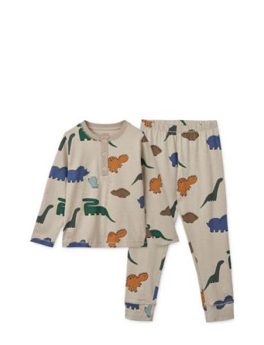 Wilhelm Printed Pyjamas Set Pyjamasetti Pyjama Multi/patterned Liewood