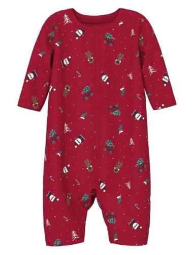 Nbnvismas Ls Nightsuit Pyjama Sie Jumpsuit Haalari Red Name It