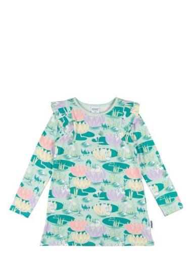 Näckrosdamm Tunika Tops T-shirts Long-sleeved T-shirts Green MUMIN