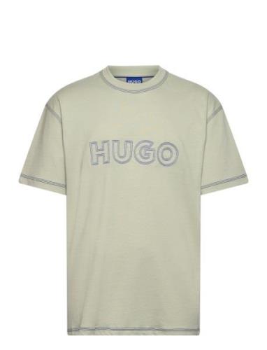 Nitlogo Tops T-shirts Short-sleeved Green HUGO BLUE