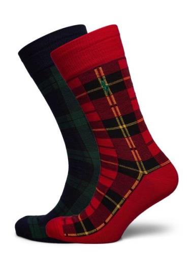 Plaid Cotton-Blend Trouser Sock 2-Pack Underwear Socks Regular Socks R...