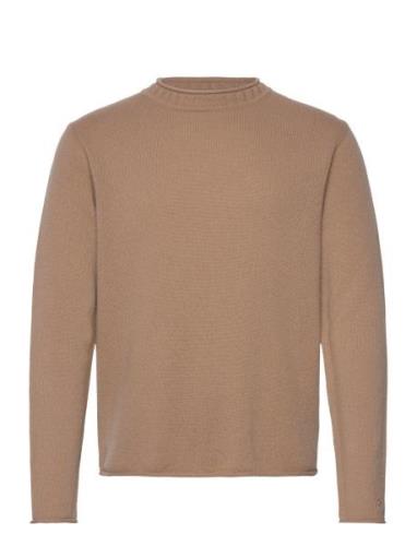 Rolled Hem Sweater Tops Knitwear Round Necks Brown Filippa K