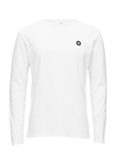 Mel Long Sleeve Tops T-shirts Long-sleeved White Double A By Wood Wood