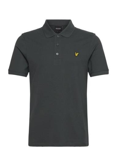 Plain Polo Shirt Tops Polos Short-sleeved Green Lyle & Scott