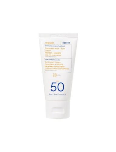 Yoghurt Face + Eyes Sunscreen Spf 50 Aurinkorasva Kasvot Nude KORRES