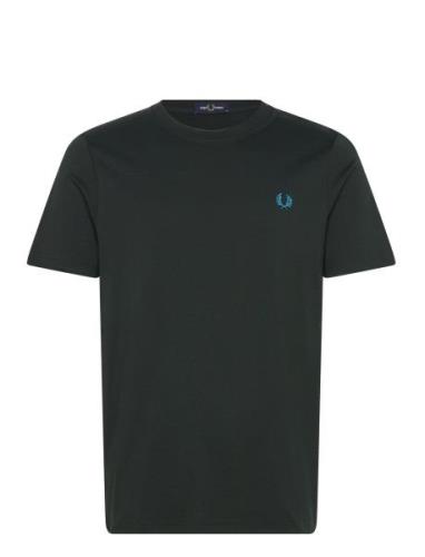 Crew Neck T-Shirt Tops T-shirts Short-sleeved Green Fred Perry