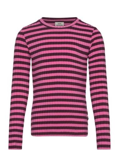 5X5 Classic Stripe Talika Top Tops T-shirts Long-sleeved T-shirts Pink...