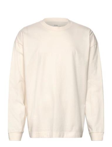 Hco. Guys Knits Tops T-shirts Long-sleeved Cream Hollister