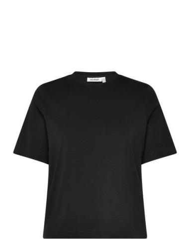 Perfect Boxy Tshirt Tops T-shirts & Tops Short-sleeved Black Weekday